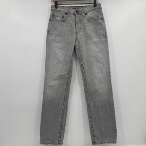 Armani Exchange Jeans Men 28x30 Gray Denim Straight Leg Button Fly Grunge